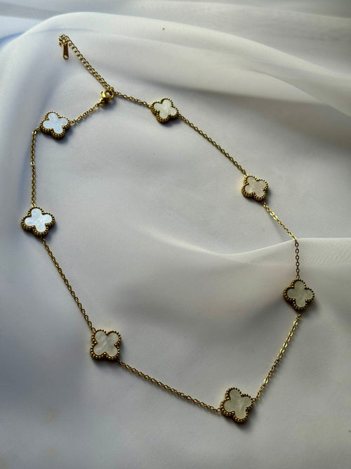 Cadena Trebol Blanca