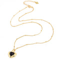 Collar corazon negro