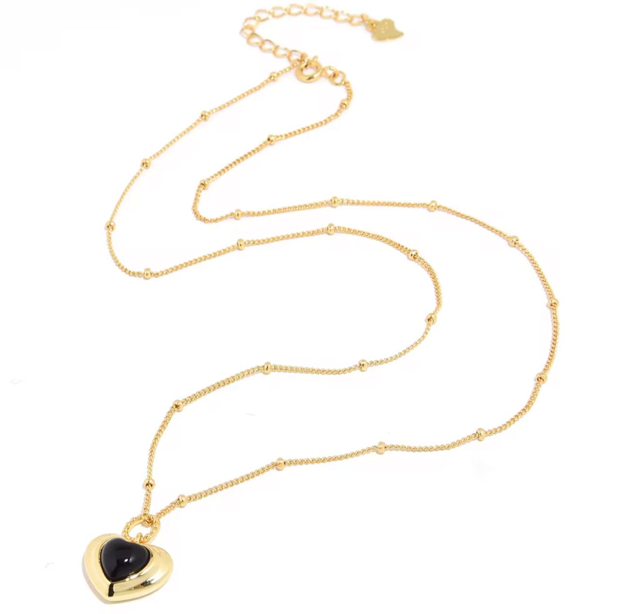 Collar corazon negro