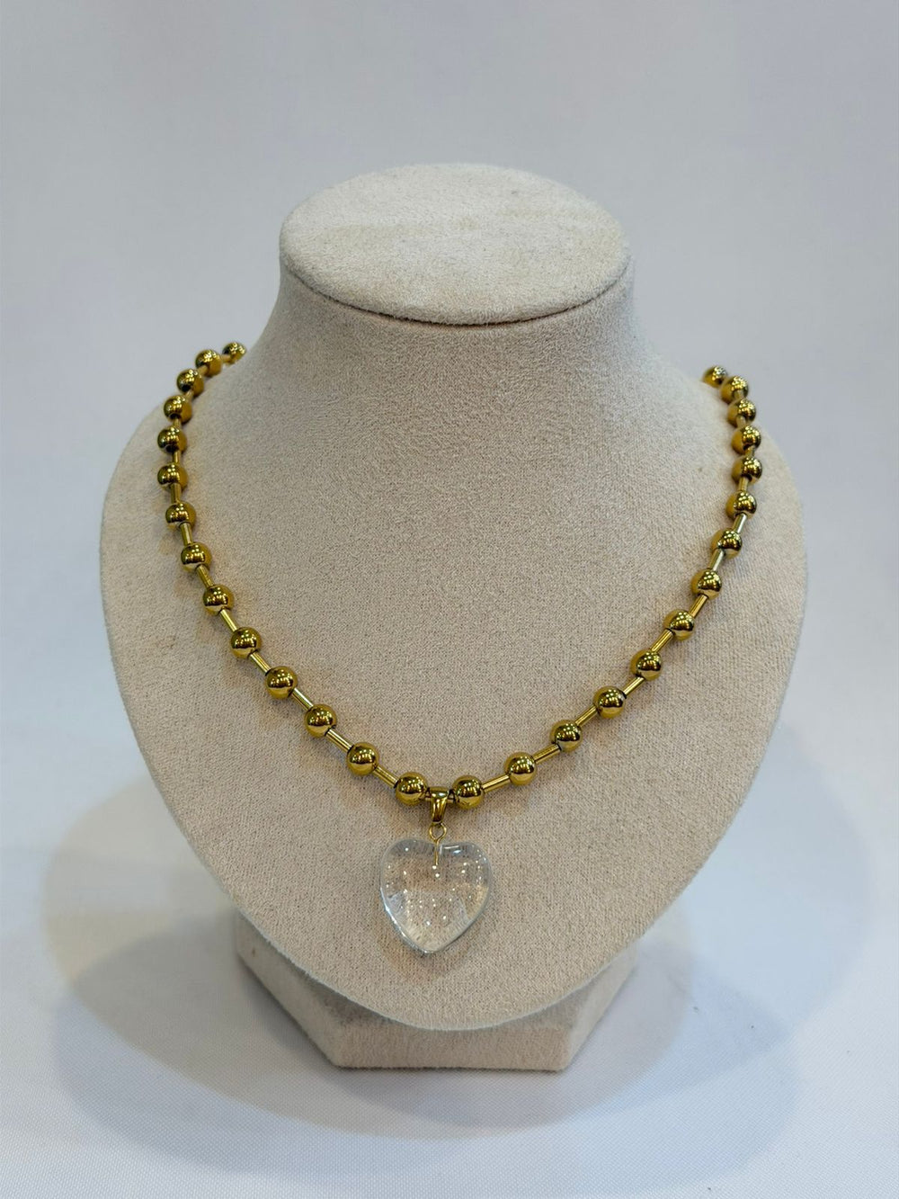 Collar corazon de cristal