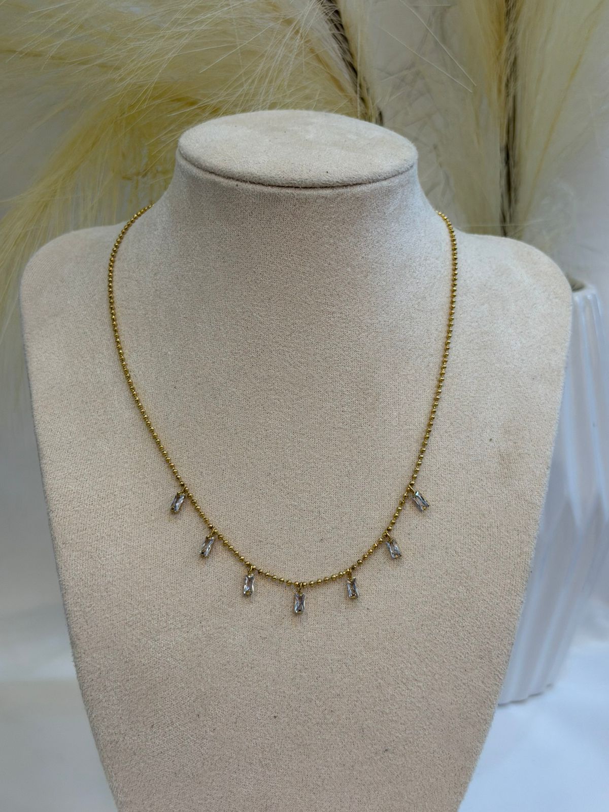 Collar mini diamantes