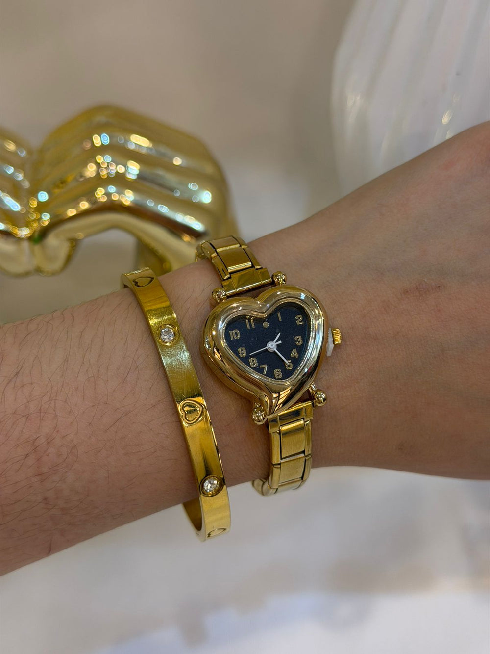 Reloj Corazon Negro