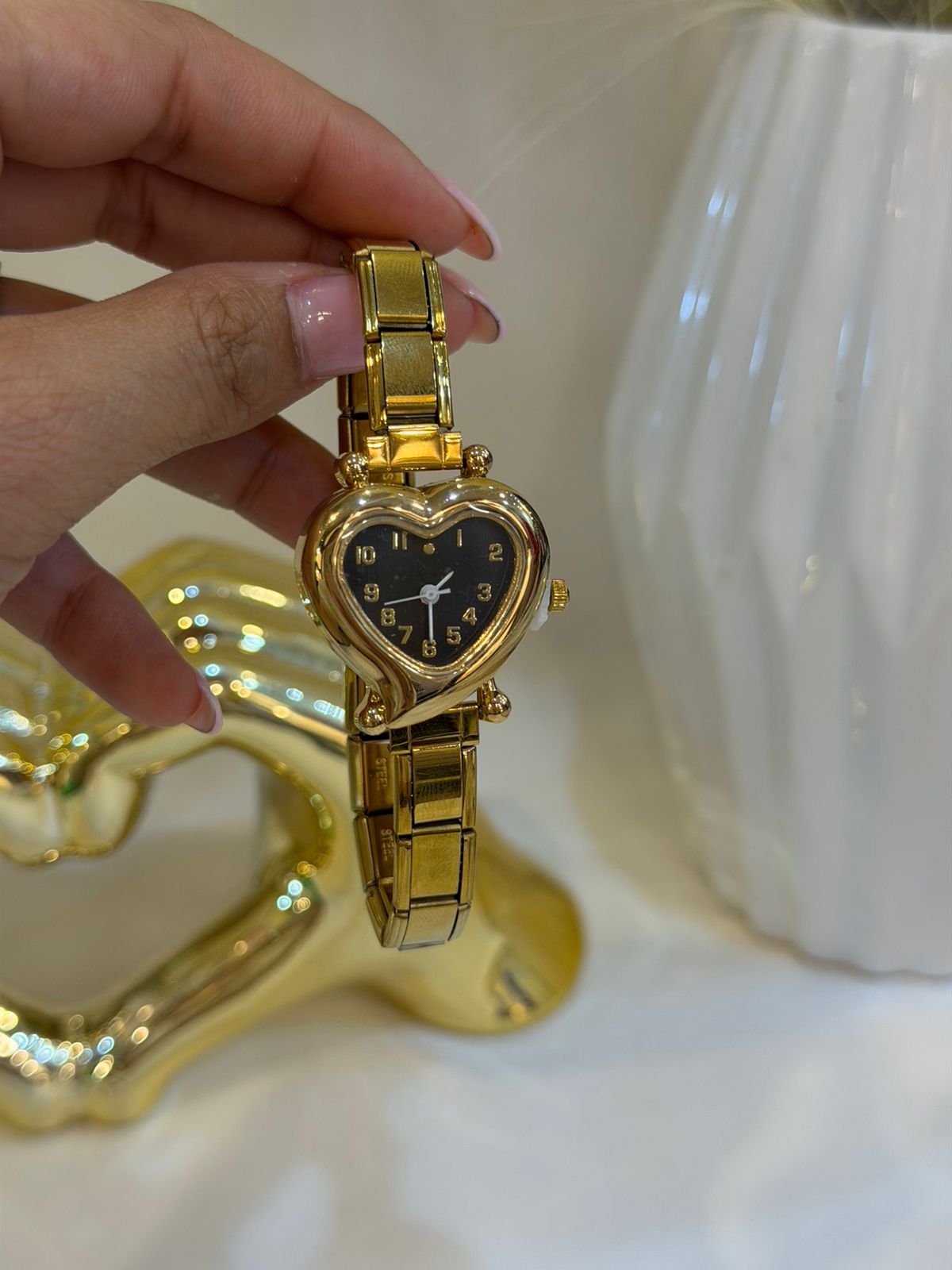 Reloj Corazon Negro